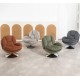 VeryForma Khaki Velvet Top Swivel Chair