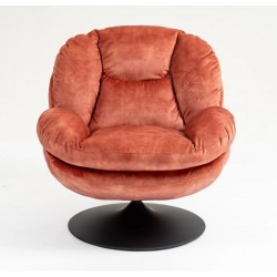 VeryForma Powder Pink Velvet Top Swivel Chair