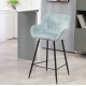 Set of 2 Ibis Celadon Chenille Fabric Ibis Worktop Chairs VeryForma