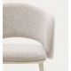 Set van 2 Aina stoelen in beige chenille stof en metaal VeryForma