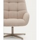 Fauteuil pivotant Aspe tissu beige et métal VeryForma