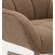 Fauteuil pivotant Aspe tissu marron clair et métal VeryForma