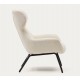 Lina armchair in white terry fabric and VeryForma steel