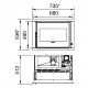 Insert à granulés Comfort P70 Air H49 La Nordica Extraflame 8kW