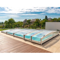 Linea Flat Pool Enclosure Abrilios Telescopic for Pool 600x300